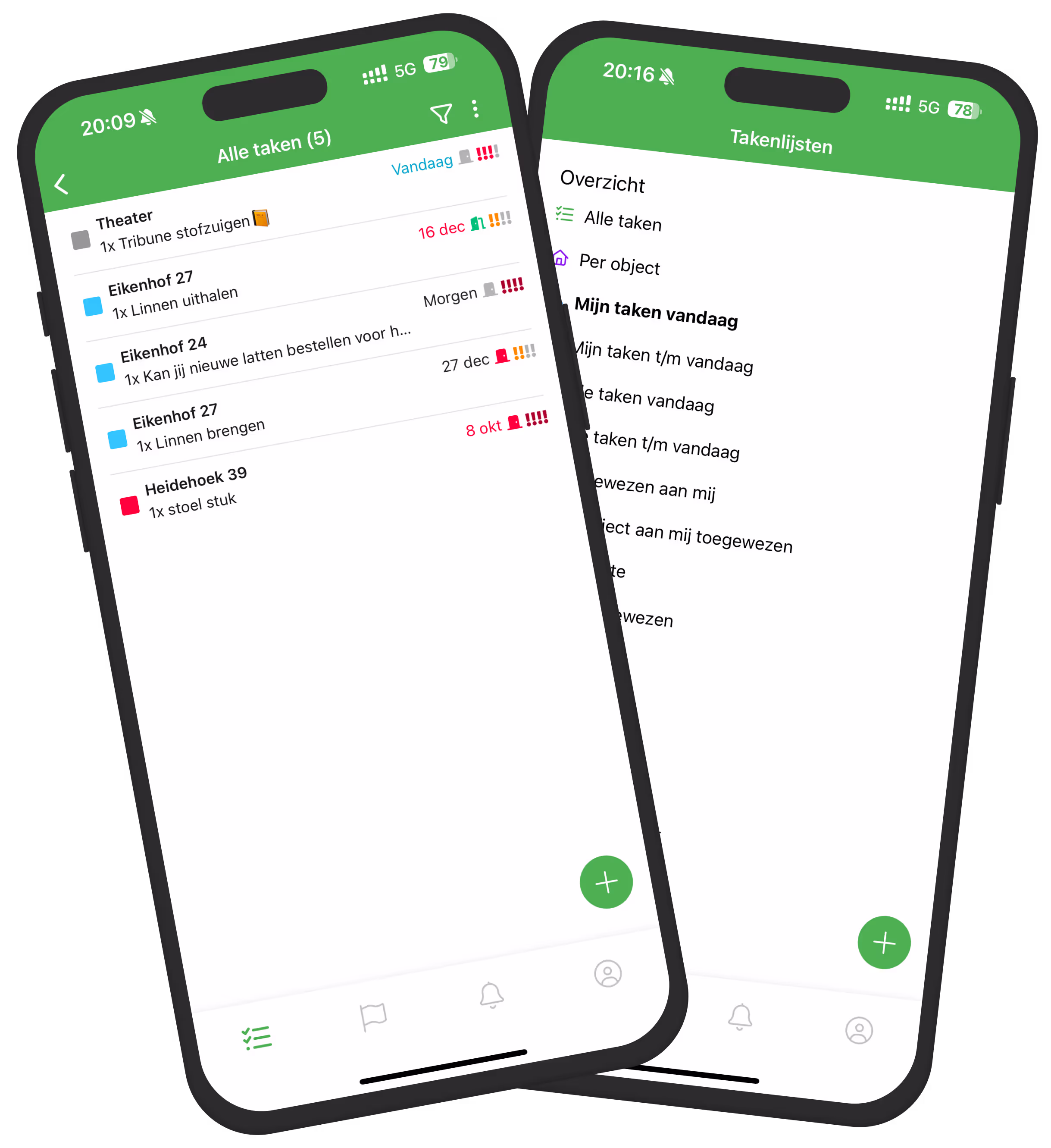Twee mobiele apps waar Verbleif in open staat